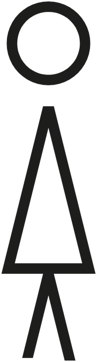 Graphic Sign 100mm-Female SA Acy Black 987.15.057