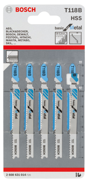 Bosch Jigsaw Blades T118B BIM x5 - view 2