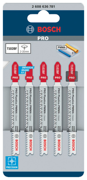 Bosch Jigsaw Blades T102BF BIM x5 - view 2