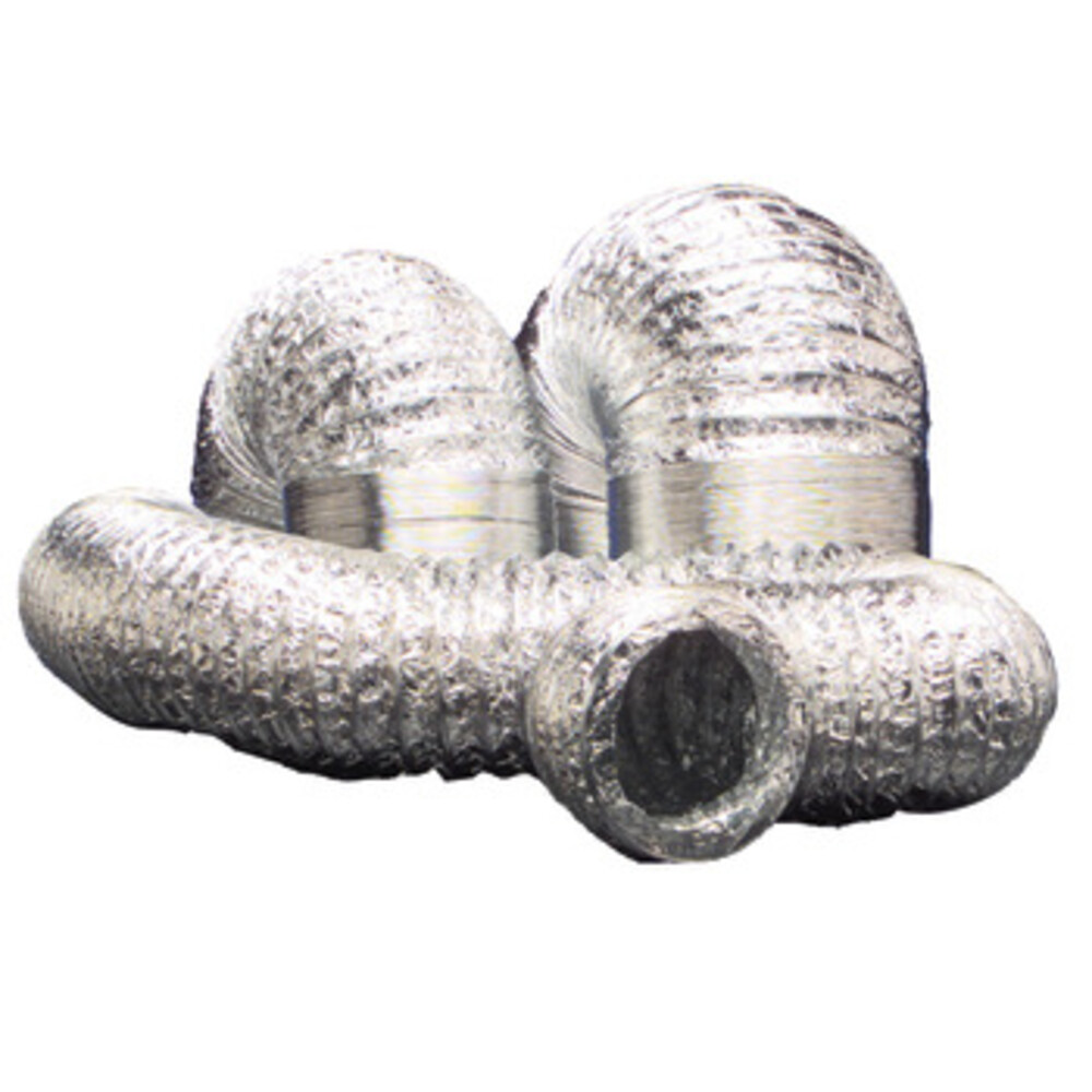 Manrose 125mm Flx Rnd Duct Aluminium Silver 1.5m