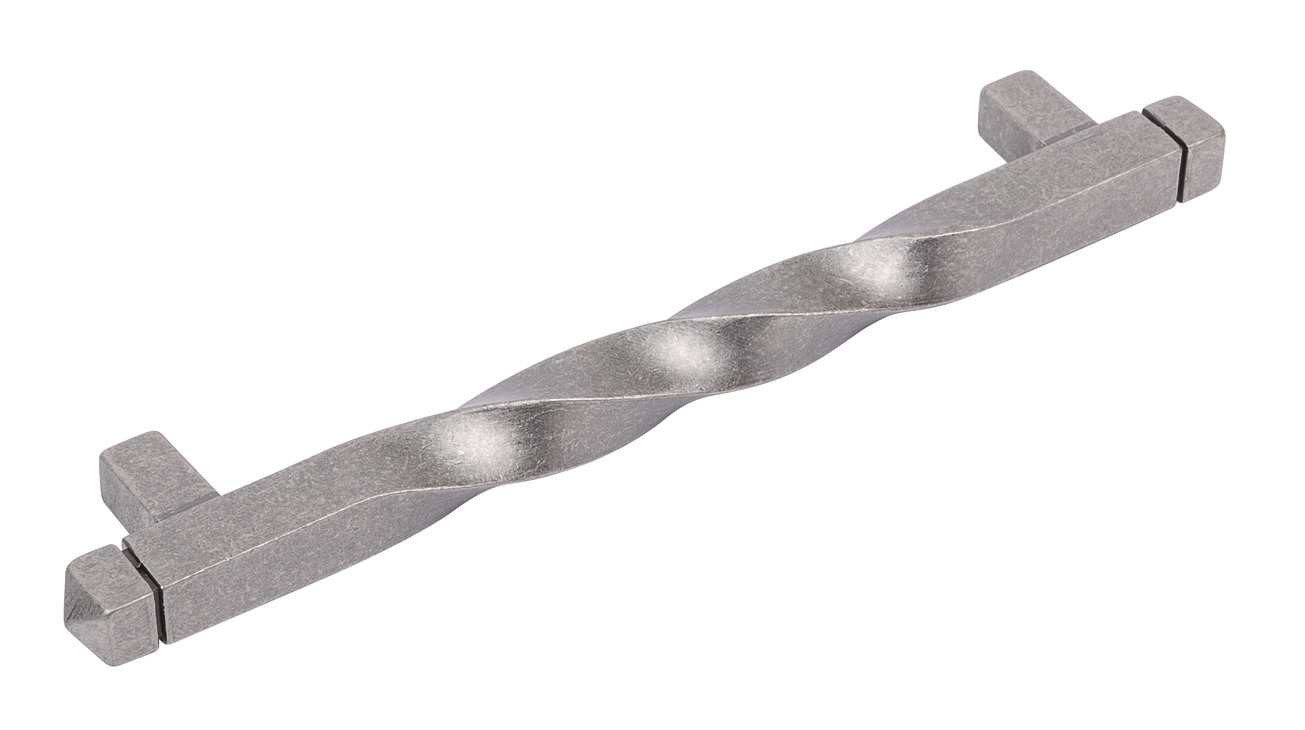 Twist D Handle Zinc Alloy Antique Pewter 128mm Fixing Centres 109.48.008