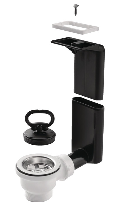 Rectangle WAST07/ Waste Kit Sgl Polished Chrome