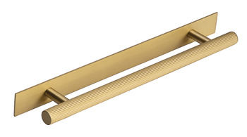 Longham Pull Handle+BP Steel Sat Brs 160mm Fixing Centres