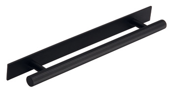 Longham Pull Handle+BP Steel M.Black 160mm Fixing Centres
