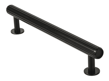Rille Pull Handle Zinc Alloy Bru Black 160mm Fixing Centres
