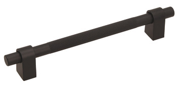 Salzano Pull Handle Aluminium Matte Black 160mm Fixing Centres