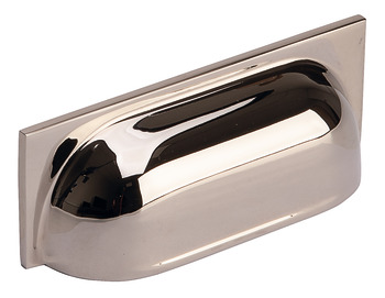 Albury Cup Handle Brass Polished Nickel 76mm Fixing Centres