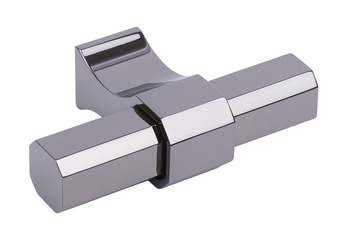 Tiberius T Knob Aluminium Black Nlk 60x36mm