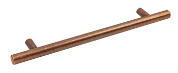 Bartram Bar Handle Steel A.Copper D12mm 128mm Fixing Centres