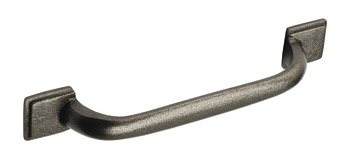 Varaita Pull Handle C.Iron Natural 128mm Fixing Centres