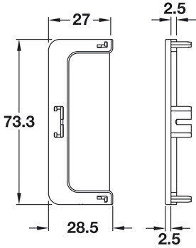 Gola System C+ Profile Trim Caps (Pr) Plastic Copper