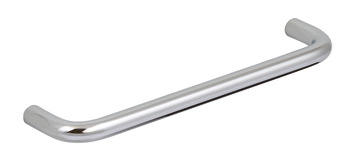 D Pull Handle Steel D8mmx35mm Polished Chrome 128mm Fixing Centres