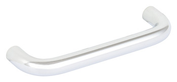 D Pull Handle Steel D10mmx35mm Polished Chrome 128mmcc