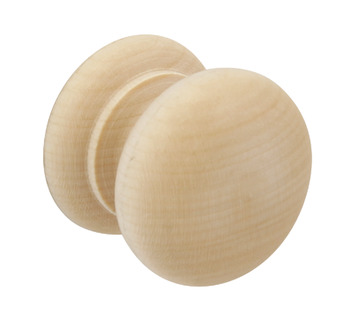 Turned EndGrain Knob Unfin Oak D44x39mm