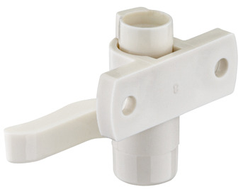 Espagnolette Top+Btm Catch Hooks LH Wht