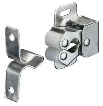Twin Roller Catch Sprung Nyl/Steel Brn