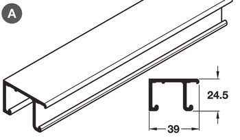 Hafele System 3 IF Top Trk Dbl 3m SAA 401.24.930