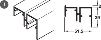 Hafele System 10 MF Btm Guide Profile 3m 401.25.930