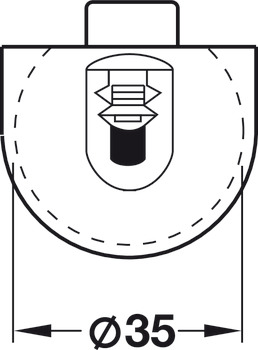 Lt Duty Guide Phillips Retract w Catch Plastic Wht 404.07.716