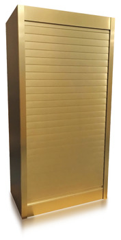 Tambour Door System 600x1210mm Aluminium Gld