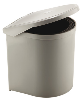 Swing Out Waste Bin 10L UH Stainless Steel/Plastic Grey/Black