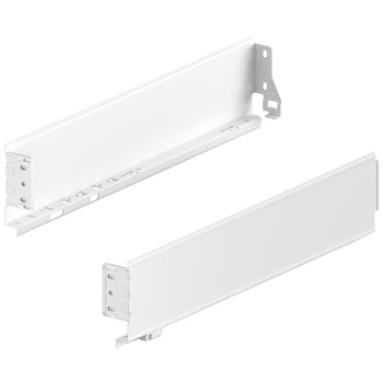 MX Std Sgl Drawer Sides 80/450mm Steel Wht