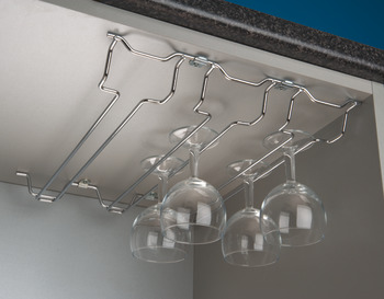 Wine Wire Glass Rack 300mm Wall SCP