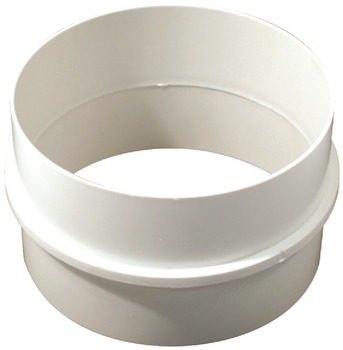 Manrose D100mm Pipe Conn PVC Wht
