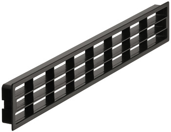 Ventilation Grille Rectangle 458x65mm Plastic Black 571.77.300
