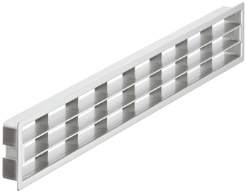 Ventilation Grille Rectangle 458x65mm Plastic Matte Silver 571.77.900