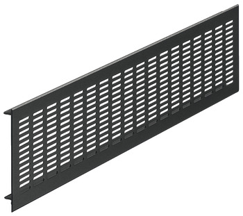 Ventilation Grille Rectangle 480x80mm Anodised Black 9005 575.05.323
