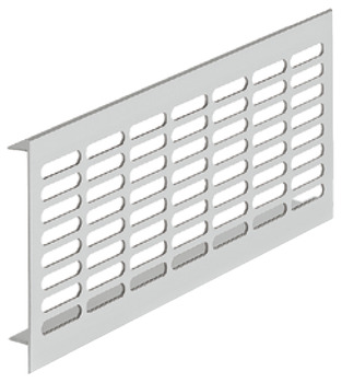 Ventilation Grille Rectangle 500x102mm Anodised M.Silver EV1