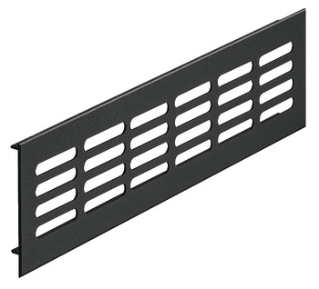Ventilation Grille Rectangle 100x250mm Aluminium Black 9005