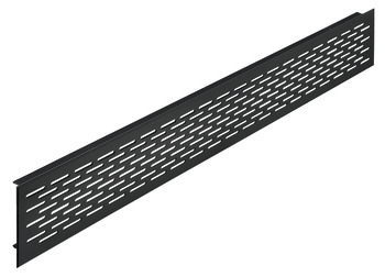 Ventilation Grille Rectangle 70x250mm Aluminium Black 9005