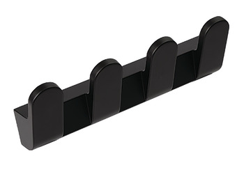 Coat Hook 4 Hks 175x58.1x39.4mm Zinc Alloy M.Black 580.13.021