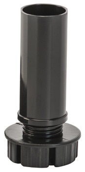 Plinth Foot+Shaft 120mm Plastic Black