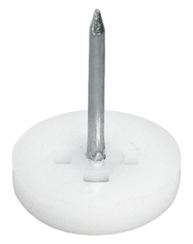 Pin Type Glide D16mm Plastic Wht