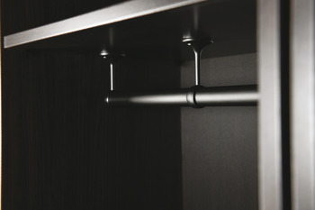 WithRobe Rail 0.6x25x25x2438mm Steel M.Black