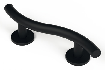 Nyma Style D32x620mm Grb Rail Crv Stainless Steel Black