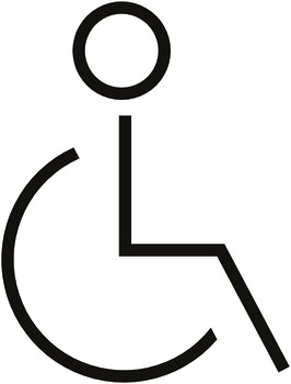 Graphic Sign 100mm-Disabled SA Acy Black 987.15.058